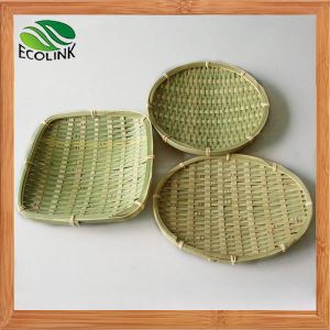 Dets'e redonda hecha da 'ye̲ tejido cesta bambú