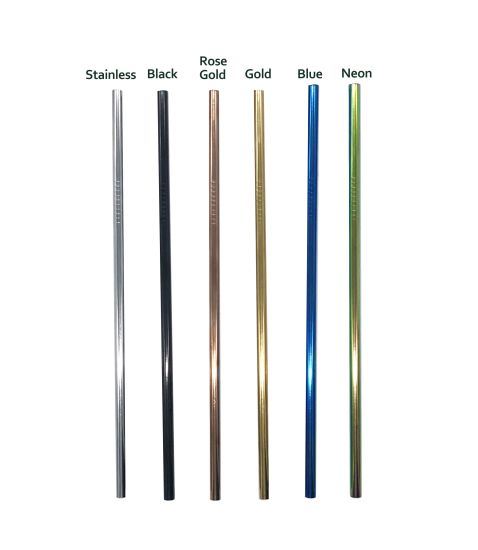 Multi-Colored Resuable Stainless Steel Drinking Straws