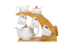 Socraigh Caife Ceirmeach W / Seas Bambú