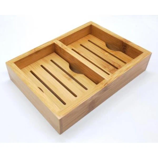Wooden Bamboo Soap Dish For 2 & 3 Soaps