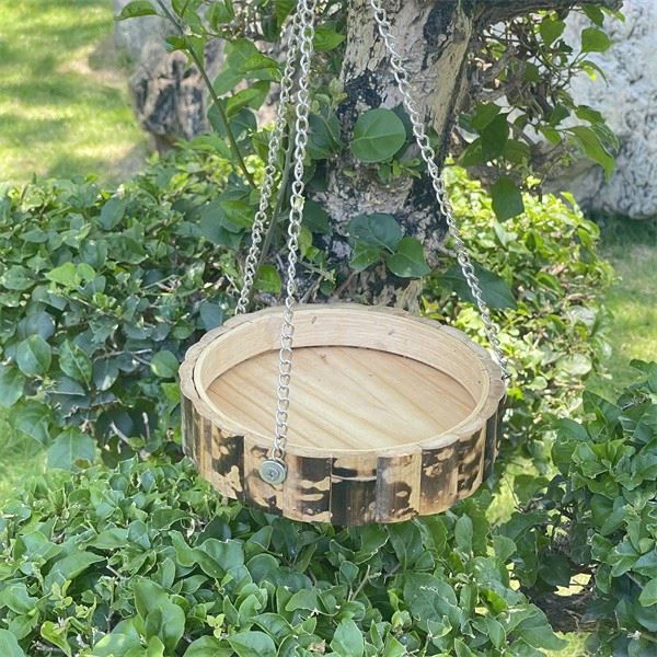 Wall Mounted Wood Bird Feeder For Garden