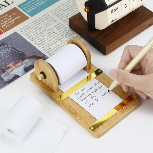 Bamboo Spool Sticky Note Clipboard Restaurant Writing Clip