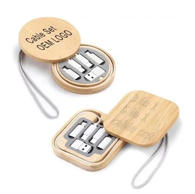 Bosca Stórála Muirearú Sonraí USB bambú USB