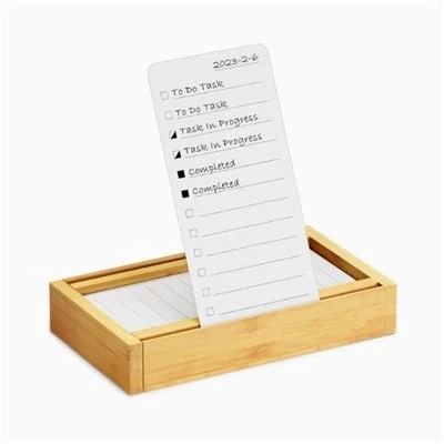 Eagraí Notepad Seicliosta Daily Todo Le Sealbhóir Bambú